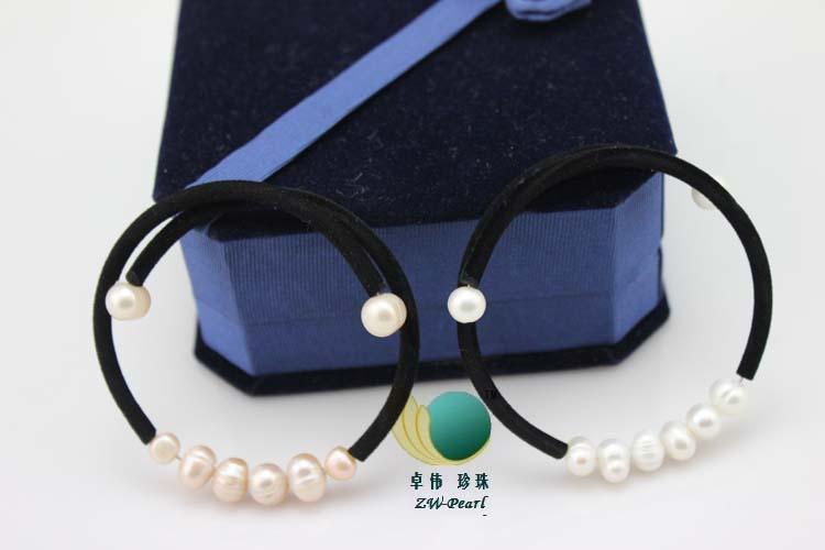 卓伟珍珠 珍珠手链 简单手圈 5-6冲头珍珠 外贸尾单饰品131216